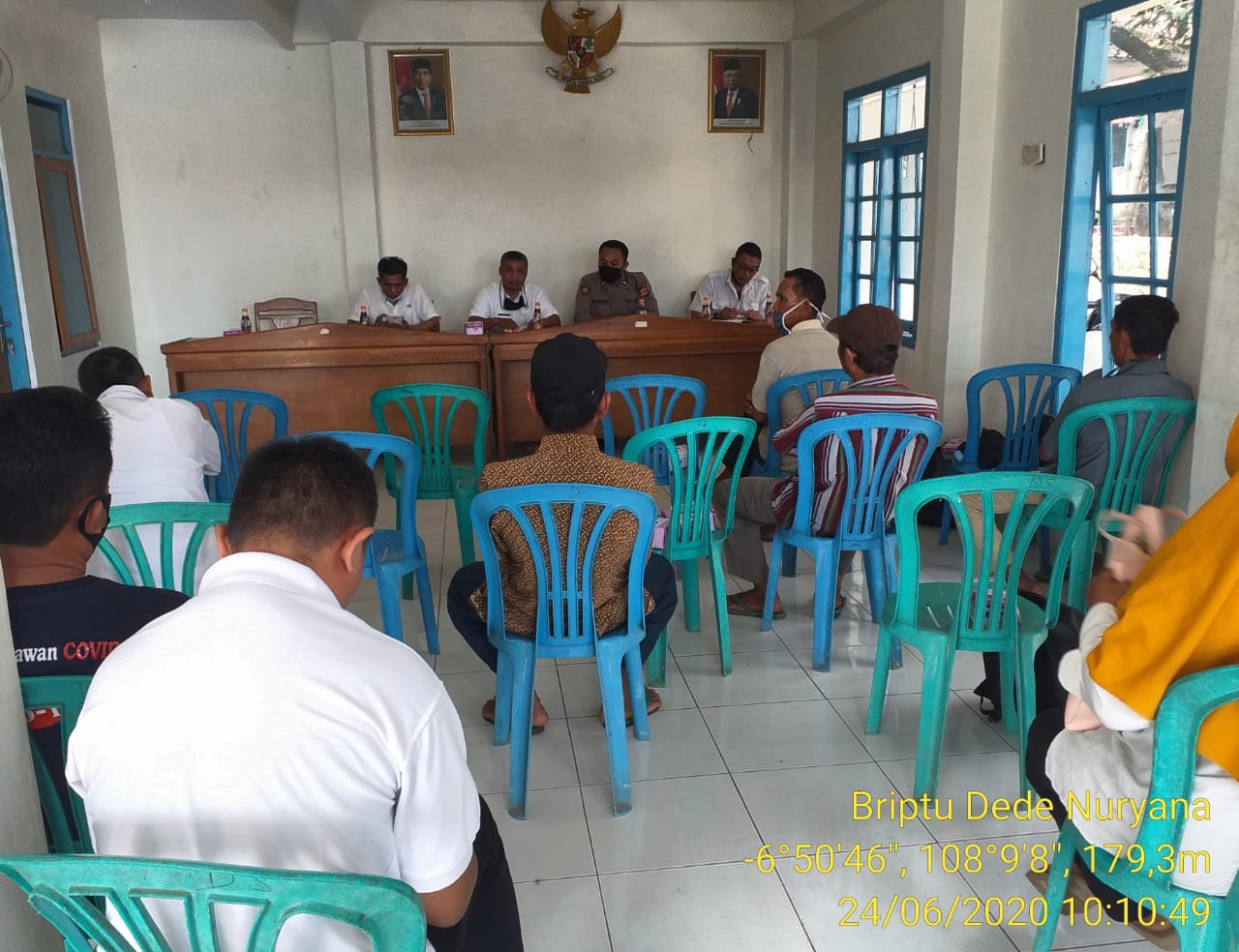 Rapat Dinas Pertanian Kecamatan Jatigede Sumedang Patuhi Protokol Kesehatan